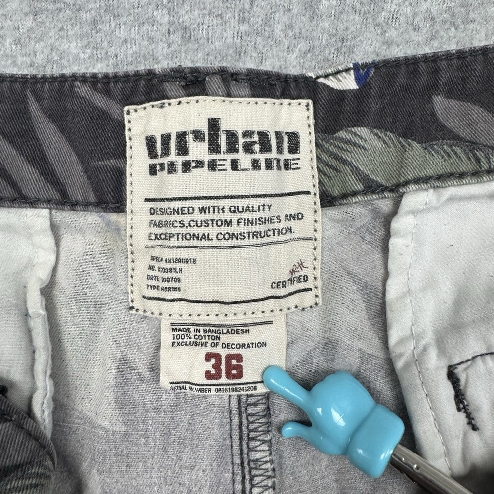 Urban Pipeline Cargo Shorts Mens 36 Multicolor Hawaiian Floral Twill‎ 11" Inseam - Picture 3 of 7